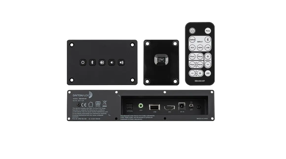 Dayton Audio Sba302-bt Sound Bar Amplifier Kit Bluetooth Ir Remote User Manual Dayton Audio Sba302-bt Sound Bar Amplifier Kit Bluetooth Ir Remote User Manual