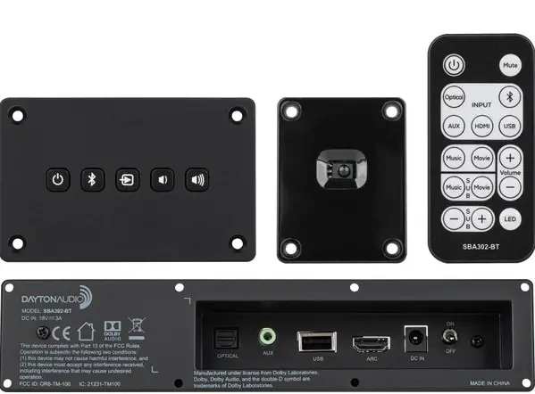 Dayton Audio SBA302-BT SOUND BAR AMPLIFIER KIT PRODUCT