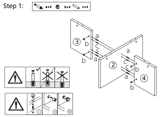 OAK Cross Coffee Table Instruction 2