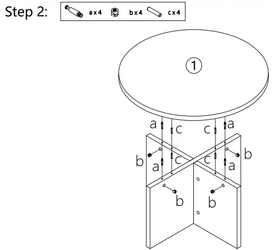 OAK Cross Coffee Table Instruction 3
