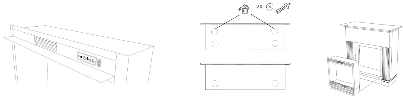 XARALYN Lucius Electric Fireplace - fig2
