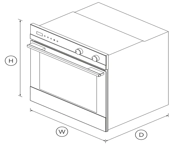 FISHER PAYKEL OB60SC5CEX2 5 Function Oven - DIMENSIONS