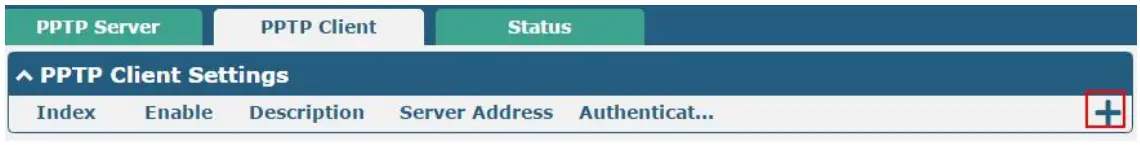 robustel PPTP Point to Point Tunneling Protocol App - setting 2