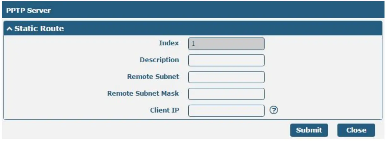 robustel PPTP Point to Point Tunneling Protocol App - setting 3