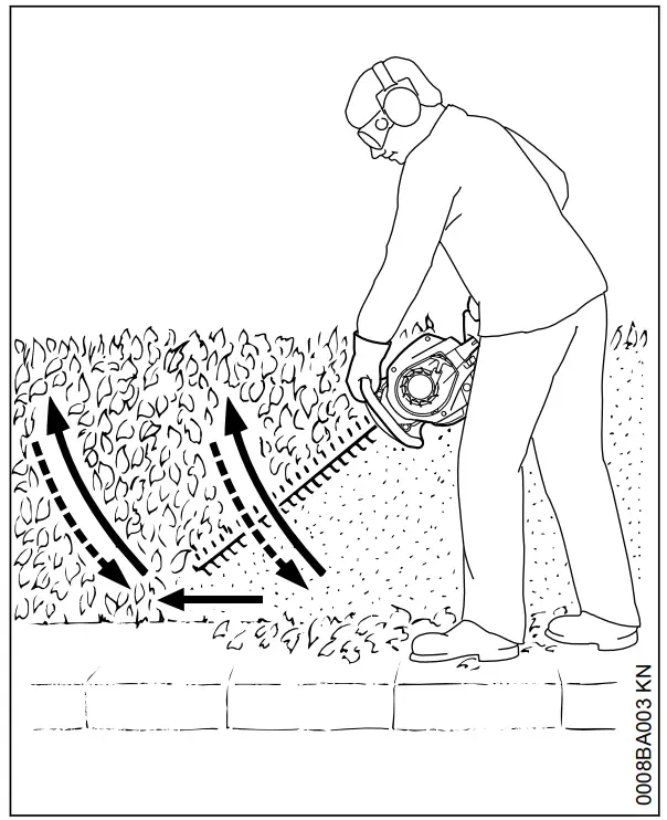 STIHL HS 46 Light Petrol Hedge Trimmer - Vertical cut
