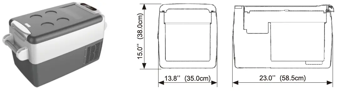 Setpower AJ304050 AJ Series Portable Freezer Fridge-1