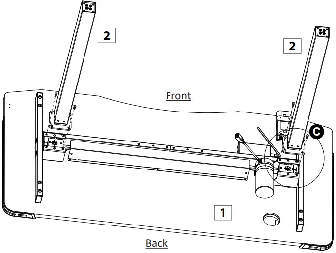 highmore HM GD010 001 Tron Motorized Height Adjustable Gaming Desk - Fig 18