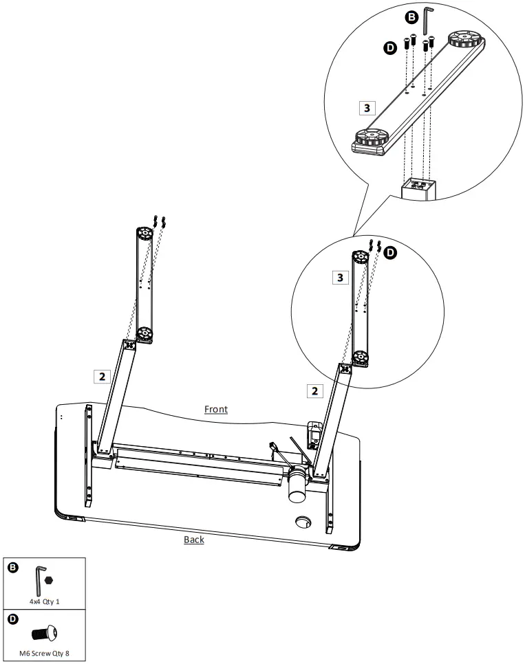 highmore HM GD010 001 Tron Motorized Height Adjustable Gaming Desk - Fig 24