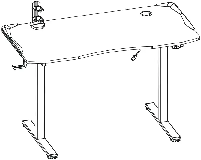 highmore HM GD010 001 Tron Motorized Height Adjustable Gaming Desk