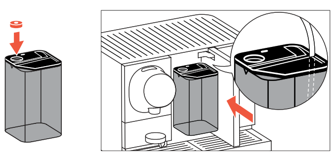 NESPRESSO MOMENTO Coffee and Milk Machine - machine