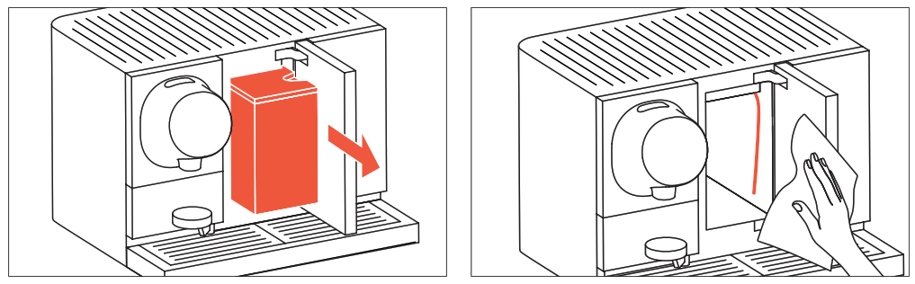 NESPRESSO MOMENTO Coffee and Milk Machine - milk fridge