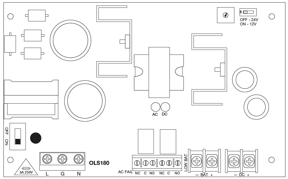 Altronix OLS180 Off-Line Power Supply Charger fig 1