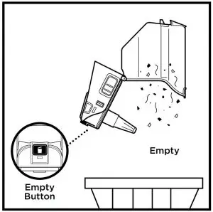 EMPTYING THE DUST CUP