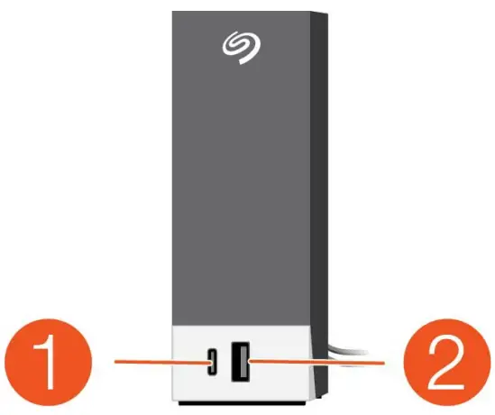 SEAGATE One Touch Hub External Hard Drive - Front