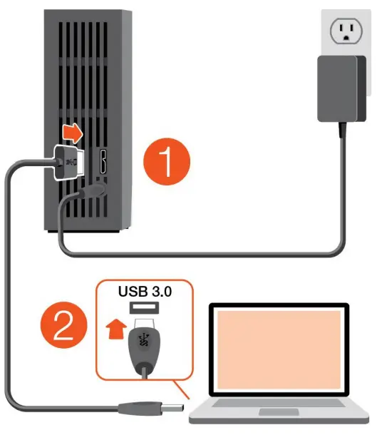 SEAGATE One Touch Hub External Hard Drive - port on One Touch with