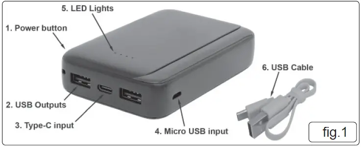 SEALEY-SPB10W-10000mAh-Lithium-DC-Power-Pack-10W-fig-1