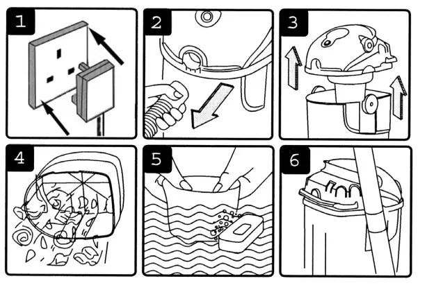 SEALEY PC100 10L 1000W Wet and Dry Vacuum Cleaner - Figure 8