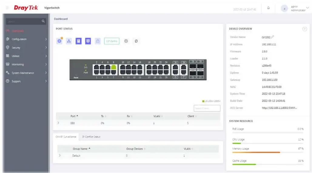 VigorSwitch G1282 Web Smart Managed Switch-fig10