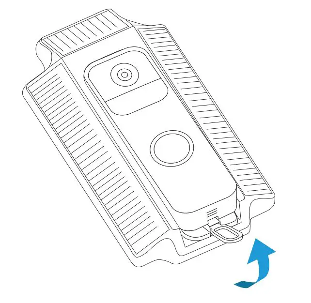 WASSERSTEIN Solar Charger Compatible with Blink Video Doorbell - Lift, or pull the key towards you while you move the doorbell