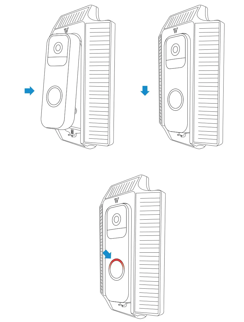 WASSERSTEIN Solar Charger Compatible with Blink Video Doorbell - Place the top of the Blink Video Doorbell