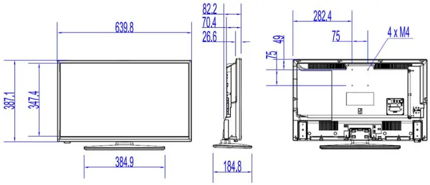 PHILIPS 28HFL2869T 28 Inch LED TV C01