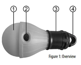 CALIMA 46058 Camping Drop Light with 3 LEDs Batteries-fig1