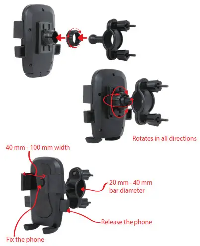 MAXXTER ACT TA BH 001 Bikes Smartphone Holder - INSTALLATION STEP