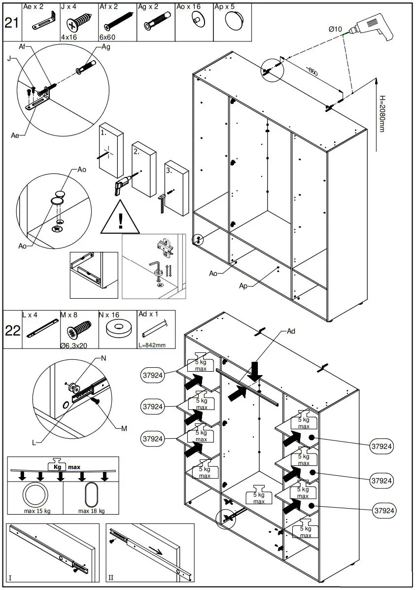 FORMA IDEALE VALENCIA 4K2F Wardrobe - Figure 13