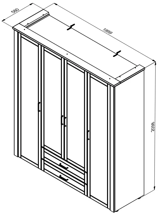FORMA IDEALE VALENCIA 4K2F Wardrobe - Figure 2