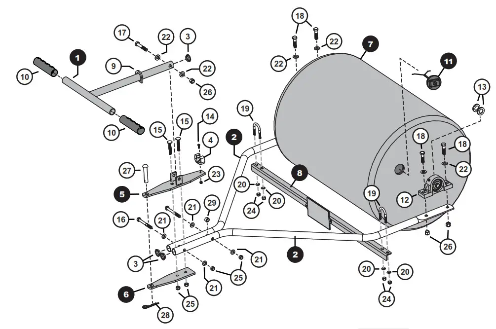 SPYKER R76-2436 Commercial Push and Tow Lawn Roller - fIG3