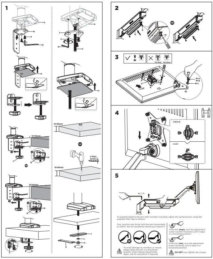 KOLINK M32G9SS Single Monitor Mount-fig2