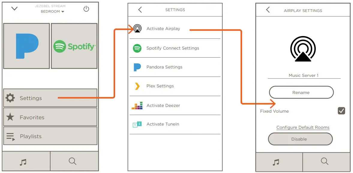 Navigate to AirPlay Settings