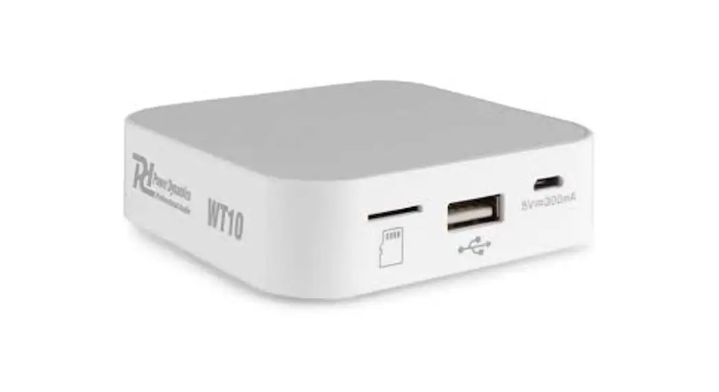 Power Dynamics Wt10 Wifi Network Player Instruction Manual