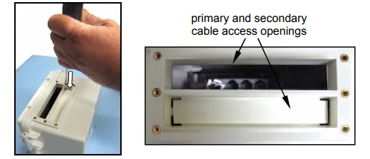 Knock Out Secondary Cable Access Opening Figure 1