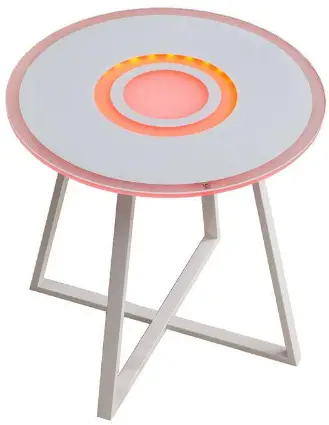 Clihome CL-AF49177 19.7 in. D Bluetooth Accent Table with USB and adjustable LED