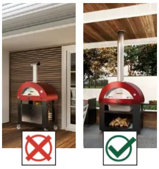 ALFA FXMD-PT-GROA-U Moderno Antique Red Portable Pizza - 11