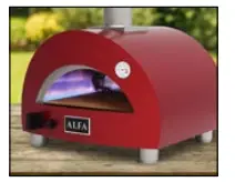 ALFA FXMD-PT-GROA-U Moderno Antique Red Portable Pizza - 17