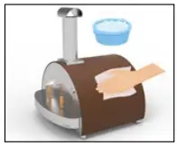 ALFA FXMD-PT-GROA-U Moderno Antique Red Portable Pizza - 19