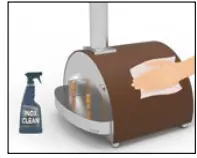 ALFA FXMD-PT-GROA-U Moderno Antique Red Portable Pizza - 20