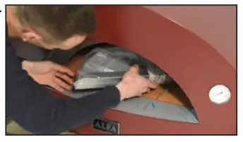 ALFA FXMD-PT-GROA-U Moderno Antique Red Portable Pizza - 3