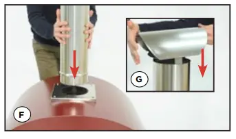 ALFA FXMD-PT-GROA-U Moderno Antique Red Portable Pizza - 7