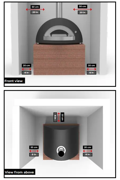 ALFA FXMD-PT-GROA-U Moderno Antique Red Portable Pizza - 9