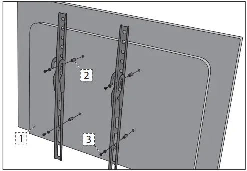 SHARP 43BN3EA 43”size screens -Wall mounting the TV