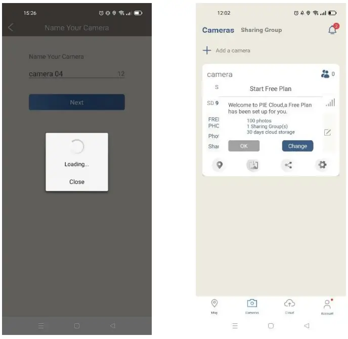 Add your camera in the PIE Cloud App