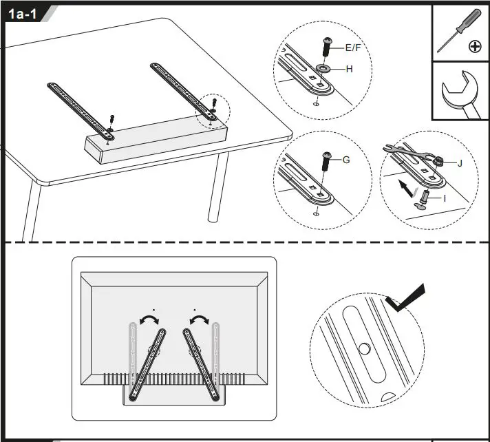SOUNDBAR BRACKET Soundbar Universal Extra Slim Mount Installation Guide - Installation 1