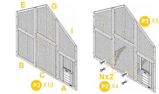 aivituvin-AIR 52 Rabbit Hutch-Indoor-62 Inch-Rabbit Cage-Outdoor-Chicken Coop-10