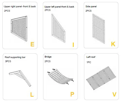 aivituvin-AIR 52 Rabbit Hutch-Indoor-62 Inch-Rabbit Cage-Outdoor-Chicken Coop-5