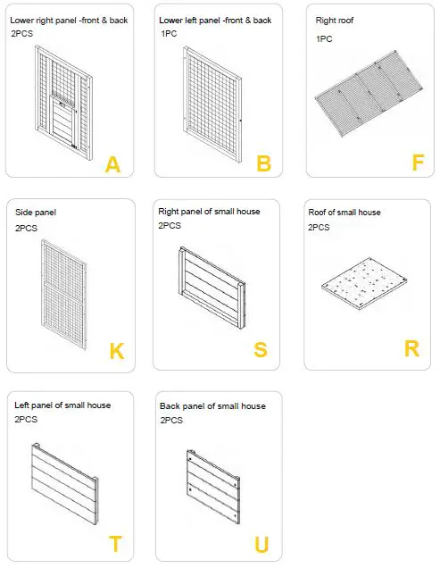 aivituvin-AIR 52 Rabbit Hutch-Indoor-62 Inch-Rabbit Cage-Outdoor-Chicken Coop-6