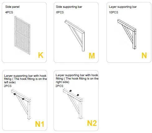 aivituvin-AIR 52 Rabbit Hutch-Indoor-62 Inch-Rabbit Cage-Outdoor-Chicken Coop-7