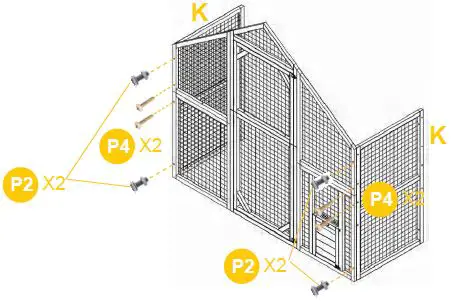 aivituvin-AIR 52 Rabbit Hutch-Indoor-62 Inch-Rabbit Cage-Outdoor-Chicken Coop-9